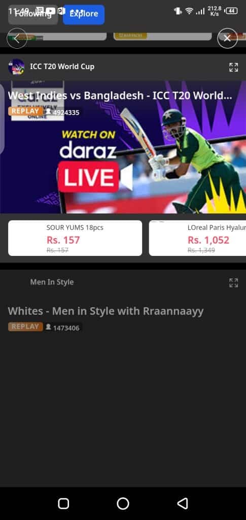 daraz live match t20 b3f1058223